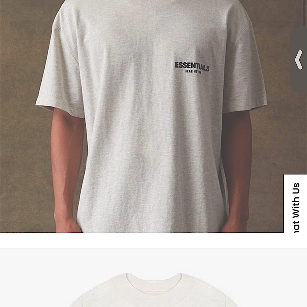 Fear of God Essentials Light Oatmeal T-Shirt   - Size XL (125BT212062F)
